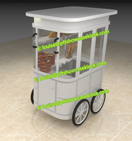 Chariot de vente de nourriture mobile coloré conception de barre de jus conception de comptoir de jus