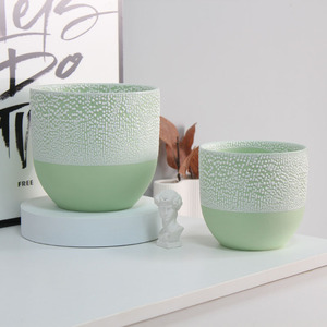 YBH petit rustique Vintage Europe émaillé en céramique jardinière Pot Dot <span class=keywords><strong>jardin</strong></span> extérieur <span class=keywords><strong>poterie</strong></span> pour plantes succulentes fleurs finition mate - Product Image 5