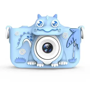 TOP kamera Video anak Digital Mini anak-anak, mainan edukasi kartun dinosaurus dengan kamera Video foto untuk anak-anak