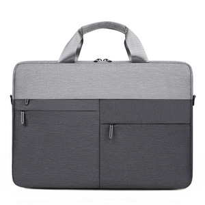 Sac pour ordinateur portable Oxford imperméable, sacoche d'affaires, sac à bandoulière grande capacité 15,6 pouces, sacoche de voyage pour homme, sacoche de travail fine en cuir - Product Image 4