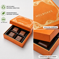 Boîte cadeau en chocolat personnalisée en gros, boîte d'emballage en chocolat avec couvercle et base, logo personnalisé, taille personnalisée