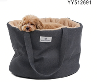 YANGYANG PET Luxuriöses Samt-Cartoon-Hundebett/Katzenbett mit abnehmbarem, waschbarem Bezug, einfarbiges Dreiecksmuster