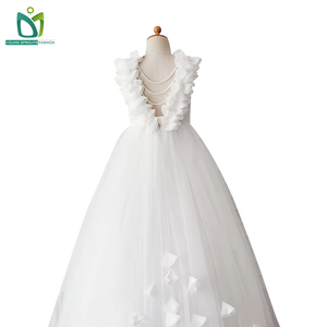 Vestido de fiesta formal blanco para niñas de <span class=keywords><strong>10</strong></span> años Vestidos de fiesta de verano para niños con apliques Suministro ODM - Product Image 2