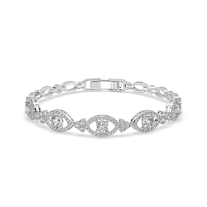 Designer <b>Bracelet</b> <b>Silver</b> 925 Jewellery Geometric Shape CZ Stone Fashion Jewelry <b>Bracelet</b> for <b>Women</b> Vietnam Manufacturer - Product Image 1