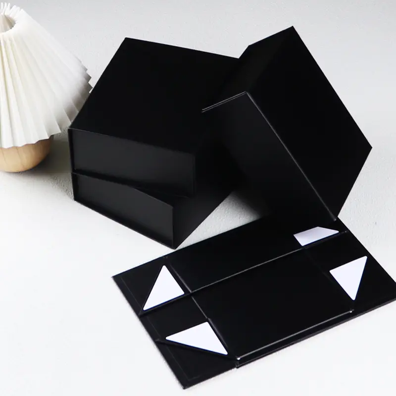 luxury printed cosmetic magnetic folding storage paper gift box packaging for magnetic paper foldable gift box