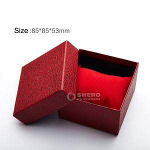 Elegant Wristwatch Paper <b>Storage</b> <b>Box</b> Plush Velvet Pillow Custom Embossed Logo Factory Direct Bulk Wholesale B2B - Product Image 6