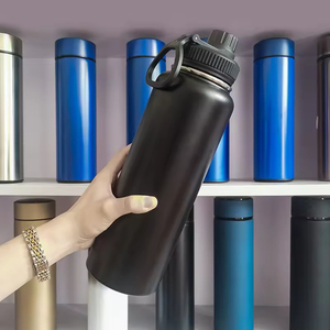 Business Gift <b>Large</b> 40oz Double Wall Insulated Stainless Steel Travel Sports <b>Flask</b> Water Bottle With Spout Lid and Handle - Product Image 4