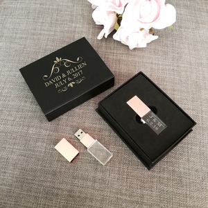 <span class=keywords><strong>Chiavette</strong></span> <span class=keywords><strong>USB</strong></span> Personalizzate in Cristallo e Vetro Oro Rosa con Scatola in Lino, Pen Drive <span class=keywords><strong>USB</strong></span> 3.0 per Matrimoni - Product Image 2