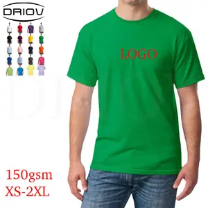 Wholesale Cheap Custom 150g T-shirt Factory Price Logo Printing 100% Cotton Custom Printed Tshirt Plus Size Men's T-shirts