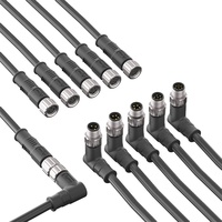 Prise électronique d'aviation d'éclairage M08 câble étanche à 4 conducteurs moulé par injection 4Pin mâle femelle Jack