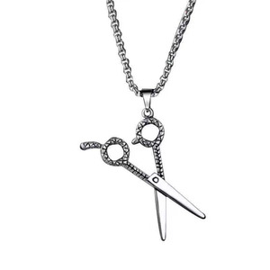 Collier pendentif ciseaux en alliage, bijoux hip-hop punk pour hommes et femmes - Product Image 5
