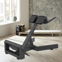 Chaise romaine réglable de machine de forme physique commerciale de logo personnalisé banc de gymnastique avec le banc plat en cuir et l'extension arrière pour la formation