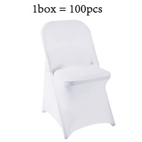 100pcs White Stretch Banquet Wedding Chair Covers