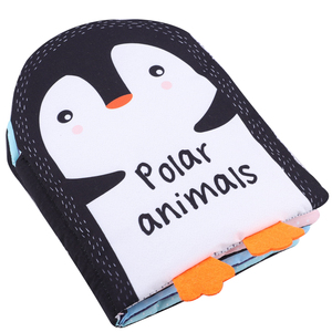 Libro <span class=keywords><strong>de</strong></span> Tela Educativo <span class=keywords><strong>de</strong></span> Pingüino <span class=keywords><strong>en</strong></span> Blanco y Negro para Niños, Juguete <span class=keywords><strong>de</strong></span> Peluche para Actividades Silenciosas - Product Image 2