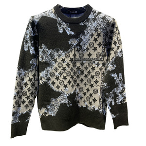 Sudadera de cuello redondo para hombre Louis Vuitton con estampado abstracto tie-dye y monograma de estrellas, de lujo, de manga larga. - Product Image 3