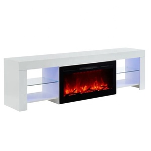 Fábrica al por mayor de lujo personalizado chimenea eléctrica <span class=keywords><strong>TV</strong></span> soportes blancos muebles de sala de estar <span class=keywords><strong>para</strong></span> <span class=keywords><strong>75</strong></span> pulgadas <span class=keywords><strong>TV</strong></span> gabinete/<span class=keywords><strong>MESA</strong></span> - Product Image 4