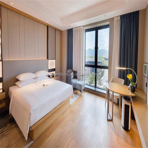 OEM ODM Factory Direct Low Price Bedroom Furniture Custom MDF Panel Wood Frame Hotel <b>Queen</b> <b>Bed</b> with Complete Bedding Set - Product Image 4
