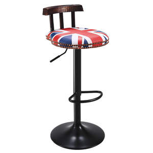 Chaise pivotante industrielle créative en fer, <span class=keywords><strong>tabouret</strong></span> <span class=keywords><strong>de</strong></span> <span class=keywords><strong>bar</strong></span> haut, coussin réglable, salle à manger, salon, maison BC-016 - Product Image 6