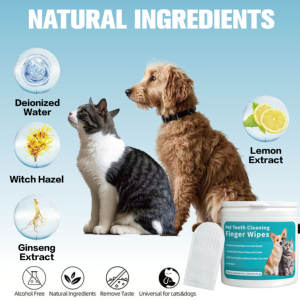 Limpiador de dientes para el cuidado de mascotas más vendido, toallitas para los dedos para eliminar el sarro de los dientes de los perros y gatos, 50 Uds. - Product Image 2