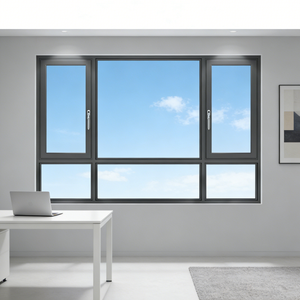 Fenêtre à battant moderne en alliage d'aluminium avec double <span class=keywords><strong>vitrage</strong></span> insonorisé, belle apparence, bonne étanchéité pour la rénovation de la maison - Product Image 1