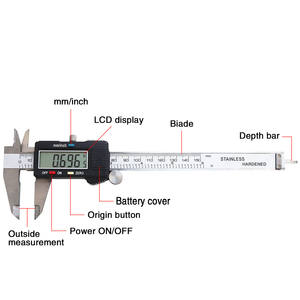 Calibrador Digital de Aço Inoxidável Boasta com Medidor de Profundidade, Ferramenta de Medição LCD de 0-150mm para Medição de Precisão - Product Image 4
