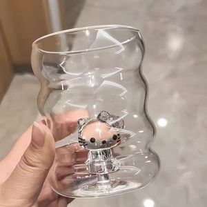 Tazas de Desayuno de Vidrio de Borosilicato con Dibujos Animados de <span class=keywords><strong>Hello</strong></span> <span class=keywords><strong>Kitty</strong></span> al por Mayor de Fábrica, Tazas para Leche, Bebidas y <span class=keywords><strong>Café</strong></span> - Product Image 2
