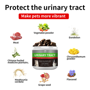Natural 120 Soft Chews Dog & Cat Control de la vejiga Cranberry Support Suplementos Riñón Salud Tratamiento de infecciones <span class=keywords><strong>del</strong></span> tracto urinario - Product Image 5