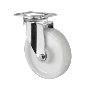 CASCOO <span class=keywords><strong>200mm</strong></span> weißes Nylon Hochleistungs-Doppel kugellager räder Industrie wagen Rollen 700KG 1000KG Kapazität Schwenkbarer Typ - Product Image 1