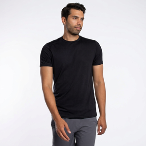 T-shirt de sport respirant et à séchage rapide pour homme, 180 grammes, 100 % polyester, uni, manches courtes, coupe classique, idéal pour la gym, la course et les tenues d'équipe - Product Image 1