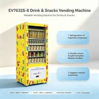 Distributeur automatique EASIVEND Combo avec refroidissement par compresseur, éclairage LED et système d'ascenseur