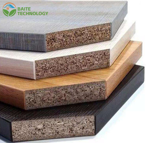 Eco-friendly 25mm Melamine Veneer Double-Sided Pure Color Wood <b>Grain</b> Series particle board No-Paint Plywoods - Product Image 5