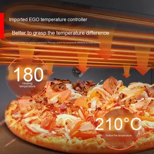 Four à pâtisserie électrique commercial professionnel en ardoise cordiérite 220V 4.2KW multifonction à porte battante grande capacité - Product Image 3