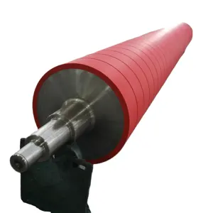 High pressure silicone rubber shaft roller with rubber metal composite material roller