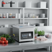 Machine sous vide électrique entièrement automatique de style table LITENGDZ-320/PD pour film, feuille et textiles multicolores à haute productivité