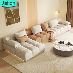 Moda oturma odası ev modern tasarım basit kesit aşındırıcı kumaşlar katı ahşap sünger rahat ucuz kanepeler set