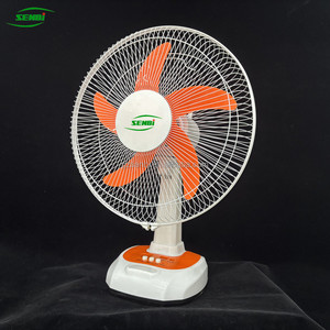 Ventilador de mesa con motor de cobre solar AC/DC de 12 pulgadas con USB y luz LED - Product Image 2