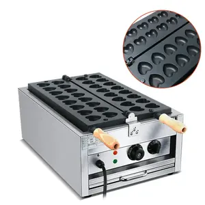 Fabrika fiyat yapışmaz döndür 16 adet küçük kalp şekli Waffle yapma makinesi satılık