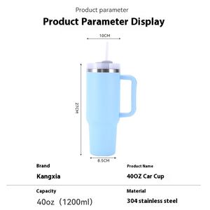 Moderna taza de hielo de segunda generación de acero inoxidable de 40oz, portátil, de gran capacidad, aislamiento térmico, jarra fría al vacío con tapa - Product Image 4