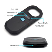 Microchip Scanner 1000 registra un gran almacenamiento de datos, carga en el PC, distancia de escaneo, aumento de velocidad