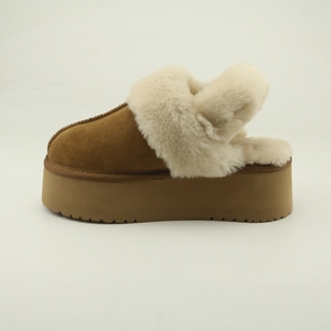 <span class=keywords><strong>Pantofole</strong></span> <span class=keywords><strong>donna</strong></span> caviglia Indoor doppia faccia fodera in pelle di pecora suola EVA punta chiusa - Product Image 5
