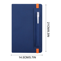 Agendas de Cuero Personalizadas para Empresas con Tapa Dura, Correa Elástica, Logotipo Imprimible, Cuaderno de Negocios A5 con Portaplumas