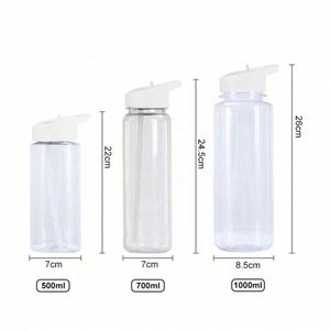 Bouteilles d'eau sportives personnalisées avec logo, grande capacité 1000 ml, à large ouverture, avec pailles rabattables et couvercles anti-fuite à poignée – Vente en gros - Product Image 3
