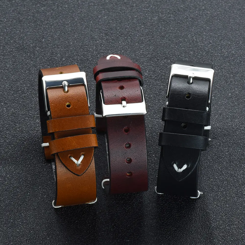 leather wrist band watch