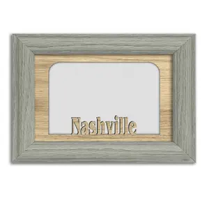 Reizen Familie Jubileum Cadeau Aangepaste Naam Foto Frame Nashville Tennessee Stad Fotolijst