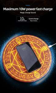 Cargadores de círculo mágico <span class=keywords><strong>Cargador</strong></span> magnético de matriz rápida Cargadores inalámbricos de teléfono de carga rápida con LED y sonido - Product Image 3