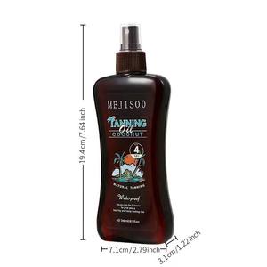 240ml venta directa de fábrica cuerpo bronceado brillo bronce piel cuerpo aceite de absorción rápida bronceado hidratante aceite de coco - Product Image 4