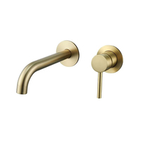 59 Brass Concealed Wall Mounted Pre Embedded Box Antibacterial Single Lever Hotel Basin Mixer Faucet