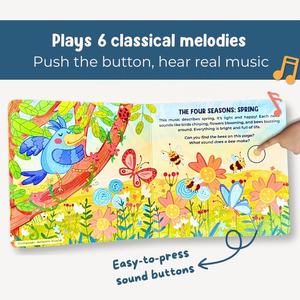 Discover Classical Music Sound Book para bebés con 6 famosas melodías clásicas Libro de tablero interactivo para niños con música - Product Image 2
