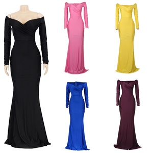 Abito da Sera Formale C143 <span class=keywords><strong>con</strong></span> Spalle Scoperte, Stile <span class=keywords><strong>Sirena</strong></span> <span class=keywords><strong>con</strong></span> <span class=keywords><strong>Spacco</strong></span> e Strascico per Matrimoni e Feste - Product Image 6