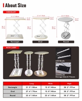 Comptoir portable facile à installer, comptoir d'accueil multi-formes à motif personnalisé, table pliable avec éclairage LED pour présentation